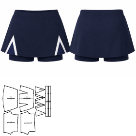 Fashion sewing patterns for UNIFORMS Skirts Cheerleader skirt 6055